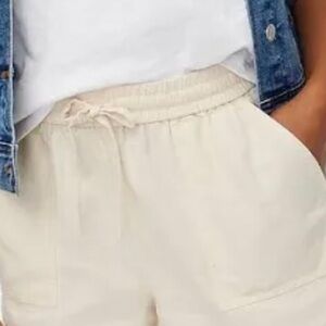 London Jeans linen shorts, olive, size S